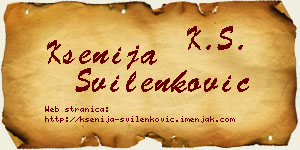 Ksenija Svilenković vizit kartica